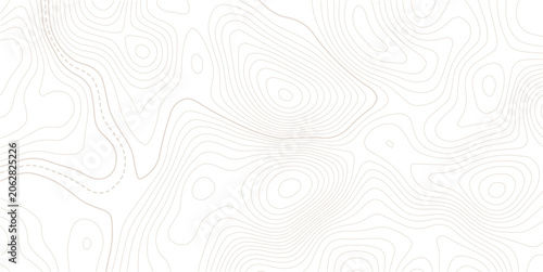 Schilderij op canvas Topographic line contour map background, geographic grid map