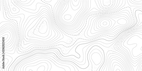 Schilderij op canvas Topographic map and landscape terrain texture grid