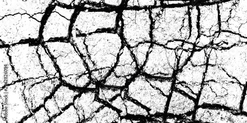 Foto black and white with clay or mud surfaces very dry due to prolonged drought, for