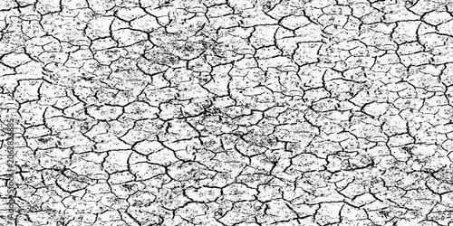 Photos black and white with clay or mud surfaces very dry due to prolonged drought, for