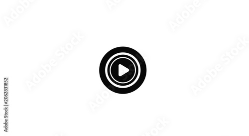 Black play button icon design.