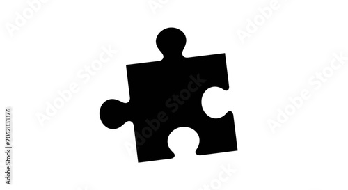 Black puzzle piece shape symbol.