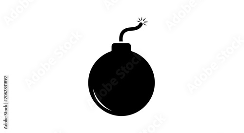 Black silhouette of a bomb.