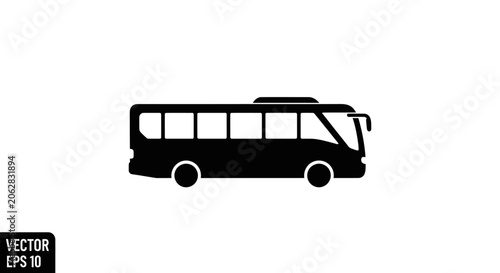 Black silhouette of a bus.