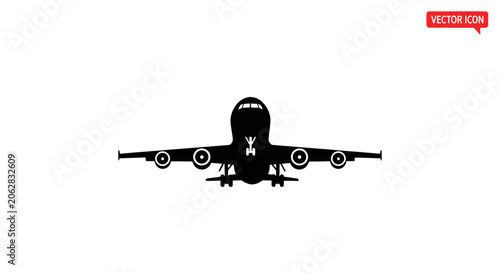 Tableau sur toile Military fighter jet aircraft silhouette.