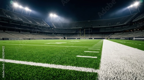 American Football Stadium Field Lights.