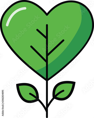 Love for Nature and Botanical Wellness Abstract Vector Graphic