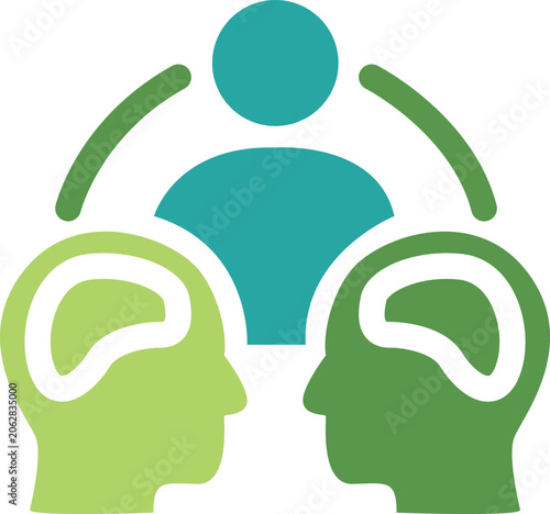 Collective Intelligence and Knowledge Sharing Concept Icon