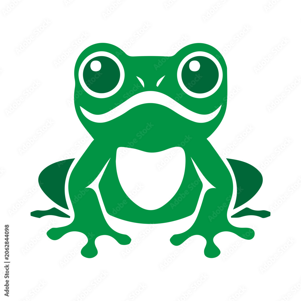 Obraz premium Cute Green Frog Icon