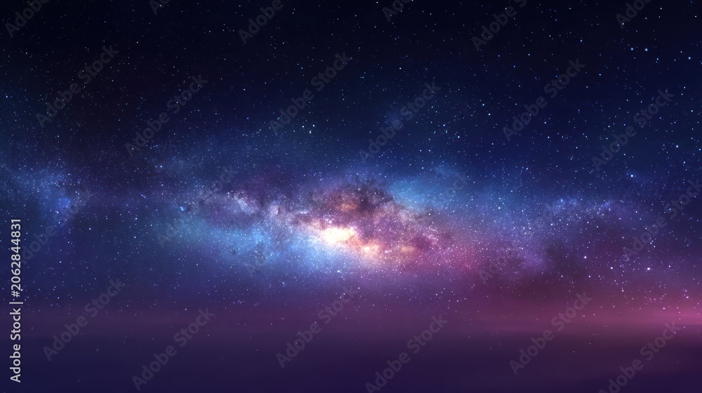 Obraz premium Abstract cosmic background with bright light and nebulous patterns