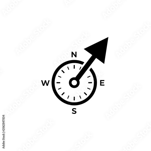 Compass Navigation Tool Direction Indicator.