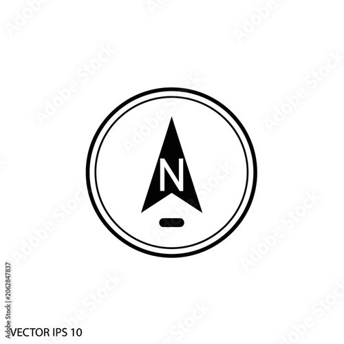 Compass Navigation Direction Indicator Symbol.