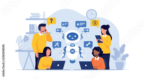 Ai powered customer support team with chatbot
