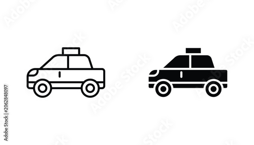 Schilderij op canvas Taxi icon