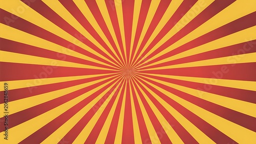 Abstract sunburst background in warm retro colors