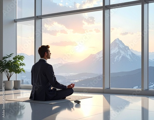 Young Professional Practicing Mindfulness in Technology Driven World
