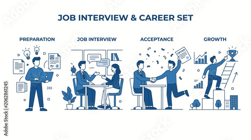 Fotografía Business People in Job Interview Process.