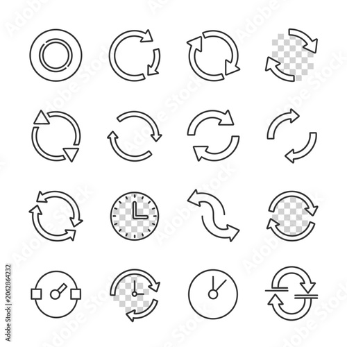 Photos Collection of arrow cycle icons.