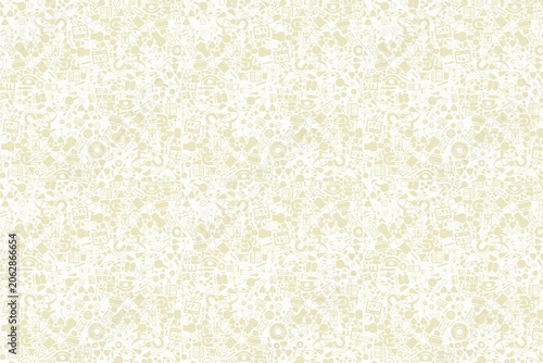 Foto Yellow Floral Pattern Background Texture