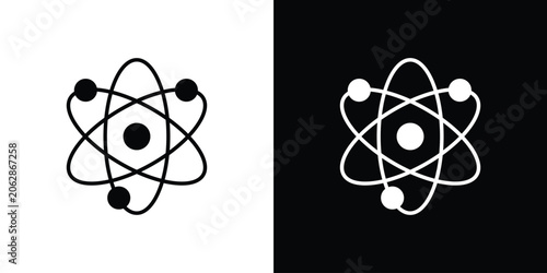 Photos Physics icon symbols clipart flat designs