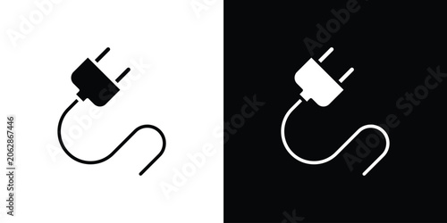 Obraz na plátně Plug icon symbols clipart flat designs