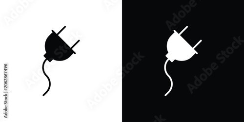 Obraz na plátně Plug icon symbols clipart flat designs