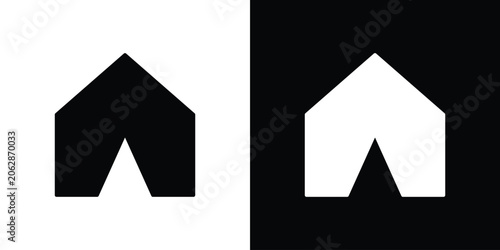 Bild auf Leinwand Tent icon symbols clipart flat designs
