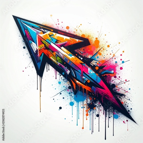 Colorful graffiti arrow