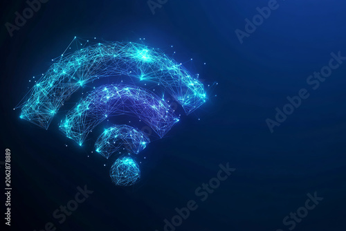 Technological Innovation & Future Networks: the futuristic design against a networked background evokes themes of advanced communication, high-speed data transfer, and the future of global networks.