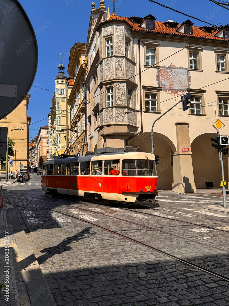 Fototapeta premium tram on the street