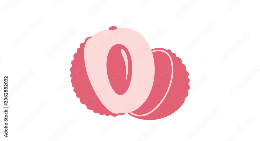 Εκτύπωση καμβά Pink donut with bite taken out.