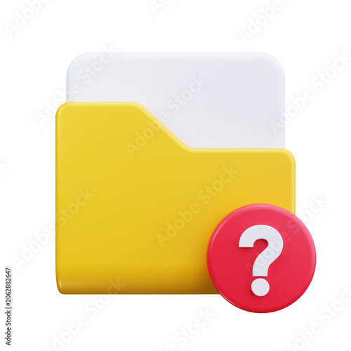 3D Folder Question Help File Icon