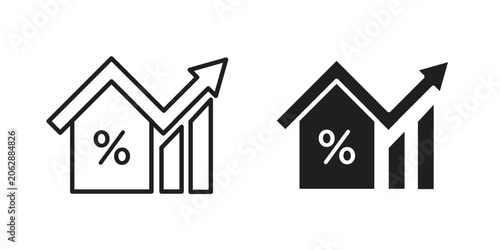 Photos Mortgage Icon for mobile application, button and website design.