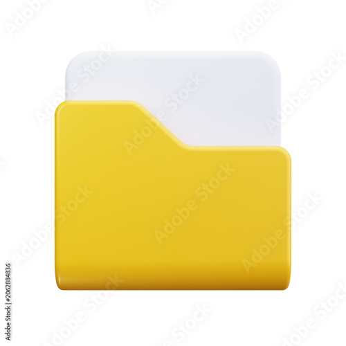 3D Folder Document Storage File Icon