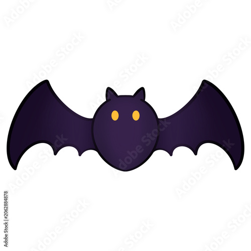 vector illustration of a halloween bat
