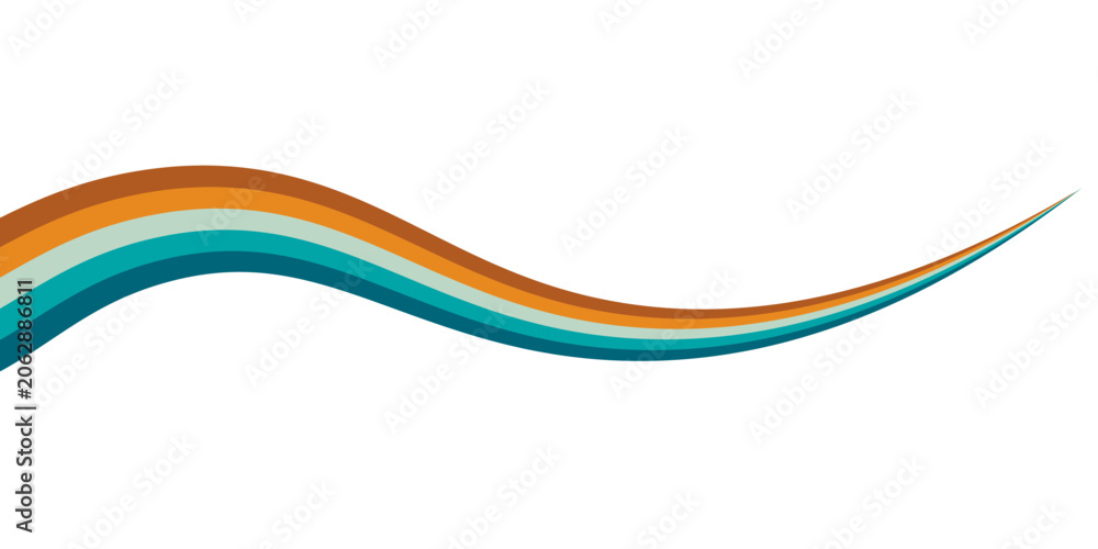 Obraz premium Abstract Gradient Color Swirl Shapes. Vector Graphics with Wavy Lines in Rainbow Colors. Colorful Liquid Wave Pattern. Squiggly Design Elements.