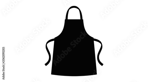 Barista or chef kitchen apron icon.