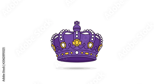 Obraz na płótnie Purple Crown with Gold Accents Jewelry.