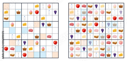 Game vector with summer picnic odd even sudoku medium