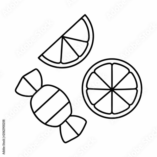 Sweet & Sour Vector Line Art