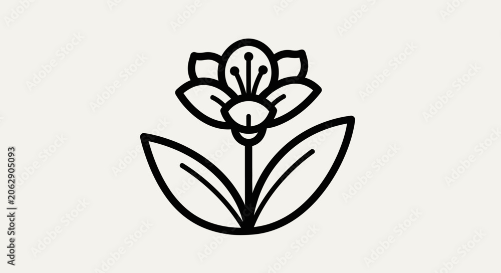Fototapeta premium Line Art Stethoscope Icon for Medical Diagnosis on Isolated White Background