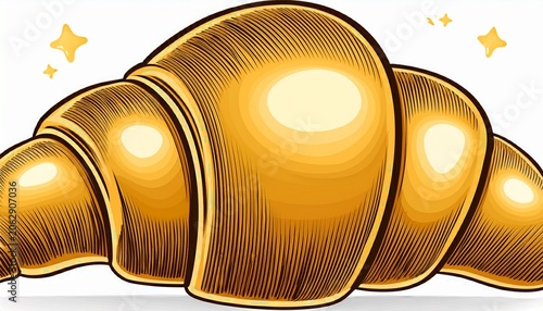 golden croissant bakery pastry
