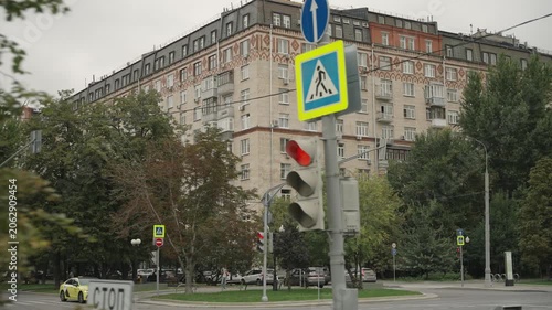 An elite apartment building in the center of Moscow since the days of the USSR. Filmed in motion