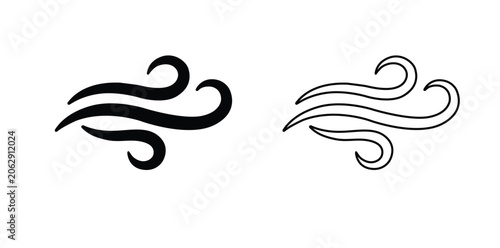 Wind blow in, Wind blow Logo, Wind blow vector illustration
