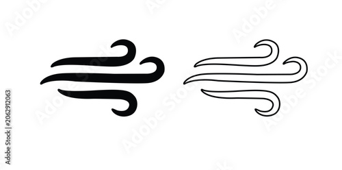 Wind blow in, Wind blow Logo, Wind blow vector illustration