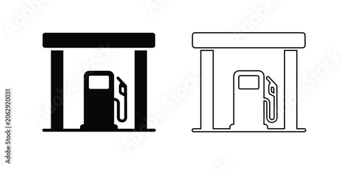 Gas station Icon, Gas station Logo, Gas station vector illustration
