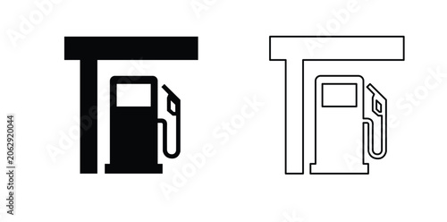 Gas station Icon, Gas station Logo, Gas station vector illustration