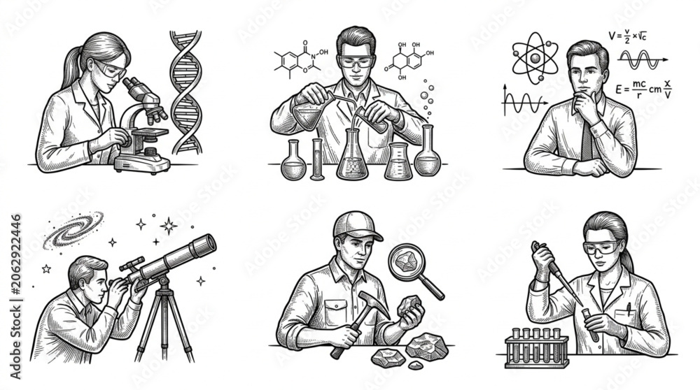 Fototapeta premium Scientists in various laboratory experiments.