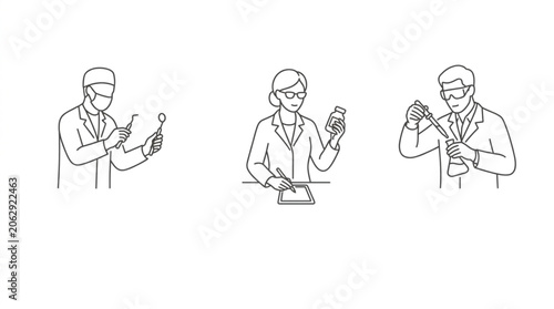 Scientists in Laboratory Coats Performing Research and Experiments.