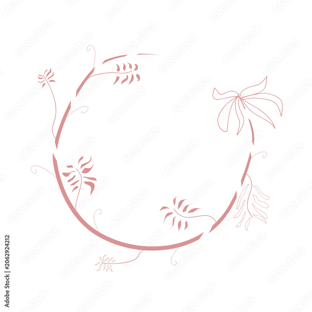 Obraz premium Botanical circular wreath